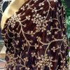 Embroidered Velvet Two-tone Orange/Brown - Image 2