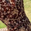 Embroidered Velvet Two-tone Orange/Brown - Image 4