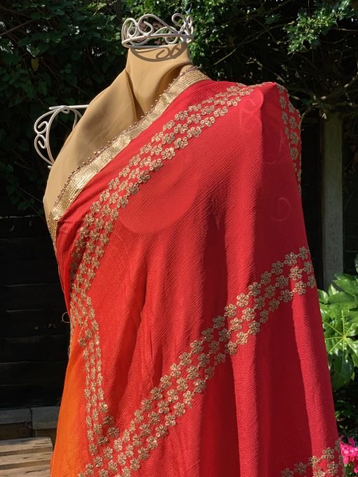 Multicolour Gota Patti Chunni - Sunset - Image 2
