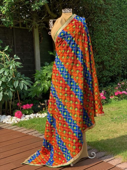 All Over Phulkari Chunni - Multi