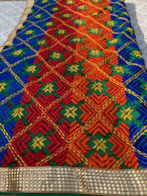 All Over Phulkari Chunni - Multi - Image 3