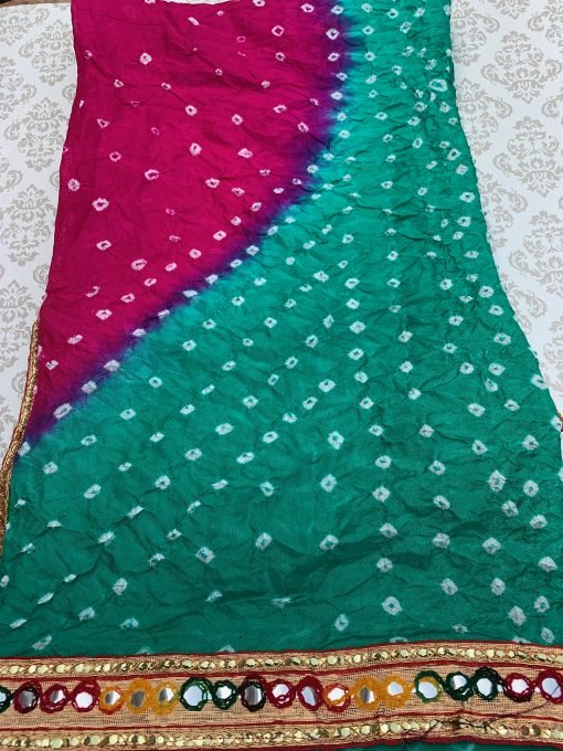 Tie Dye Chunni -Green/Pink/Blue - Image 5