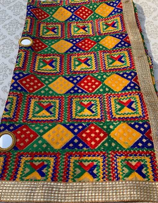 Heavy Phulkari Chunni - Multicolour - Image 3