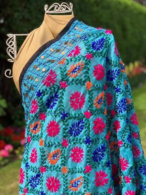 Chenderi Chunni - Blue - Image 2