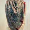 Soft Wool Reversible Stole Scarf - Green/Red