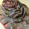 Soft Wool Reversible Stole Scarf - Green/Red - Image 7